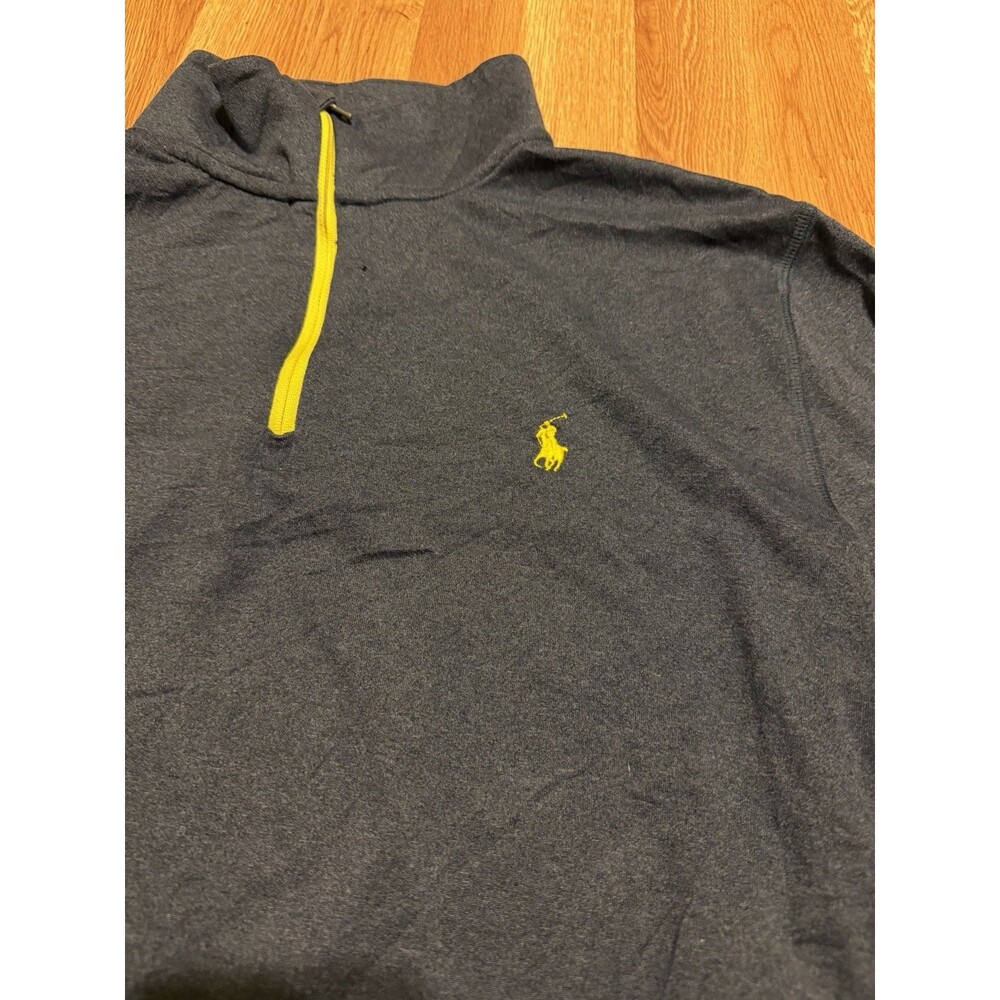Polo Ralph Lauren Performance 1/4 Zip Pullover Gray M‎ Athletic Logo Top Gym - Picture 3 of 9